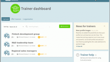 CultureConnector Trainer Dashboard