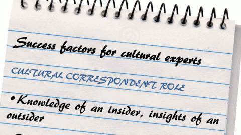 Success factors of cultural correspondents
