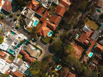 Brazil suburb from the air