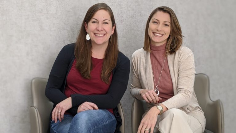 Two founders in a meeting room