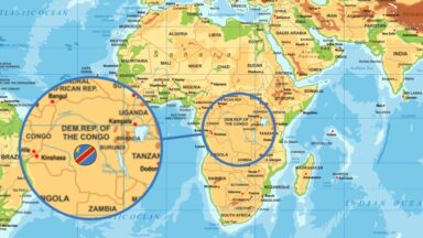 Democratic Republic of Congo, map